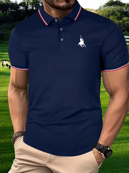 Schnell trocknende Golf-Poloshirts aus Baumwollmischung