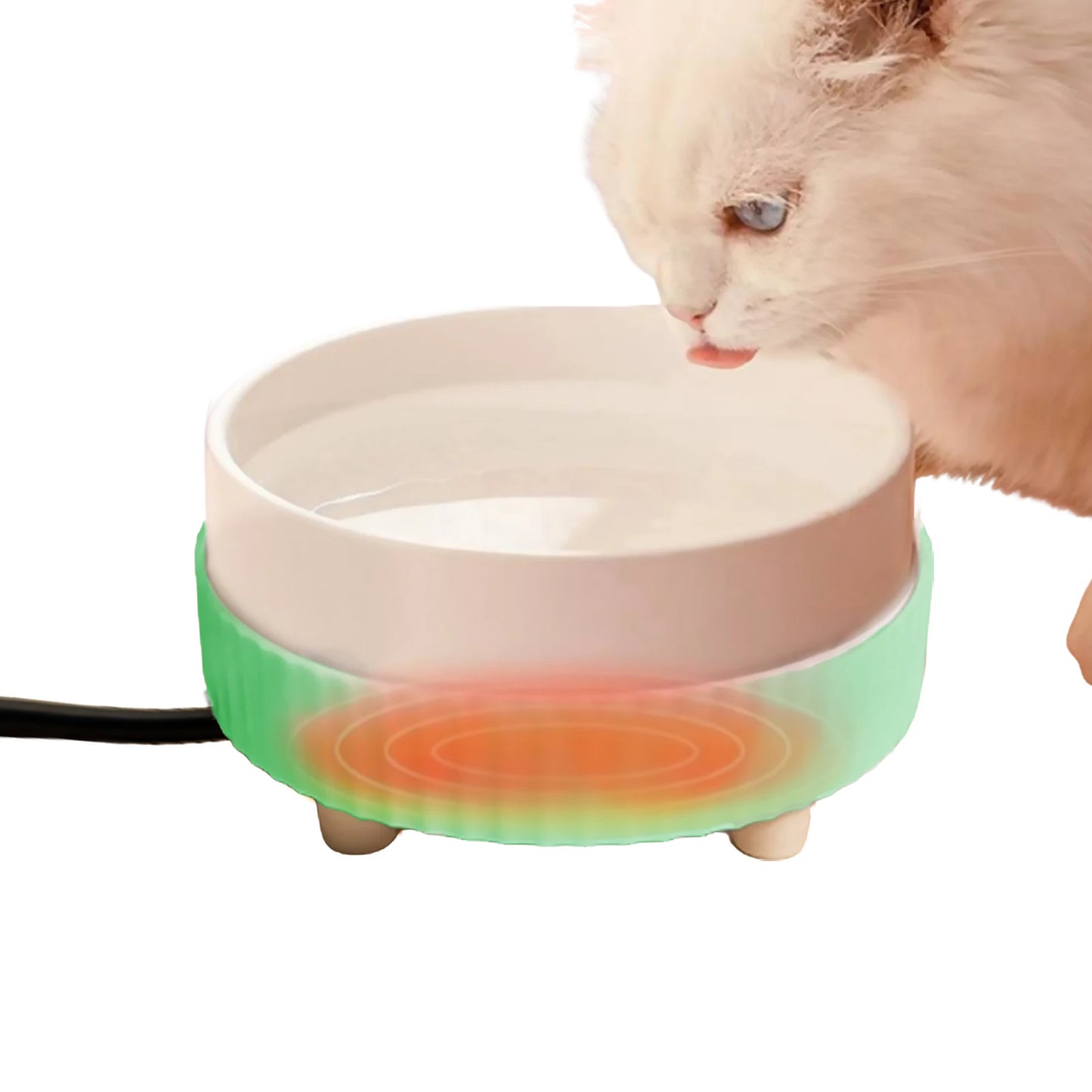 Rechargeable Pet Noiseless Water Heating Bowls
