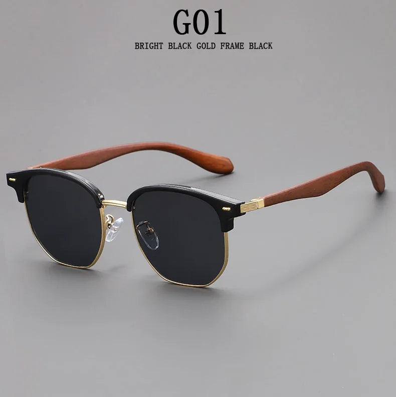 Retro Rivet Polarized Mirror Sunglasses