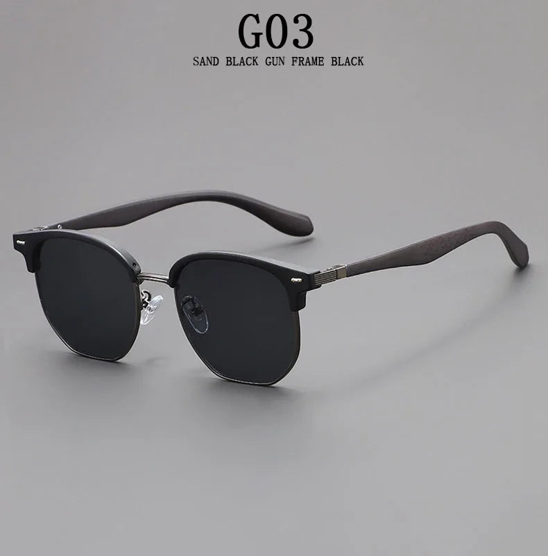 Retro Rivet Polarized Mirror Sunglasses