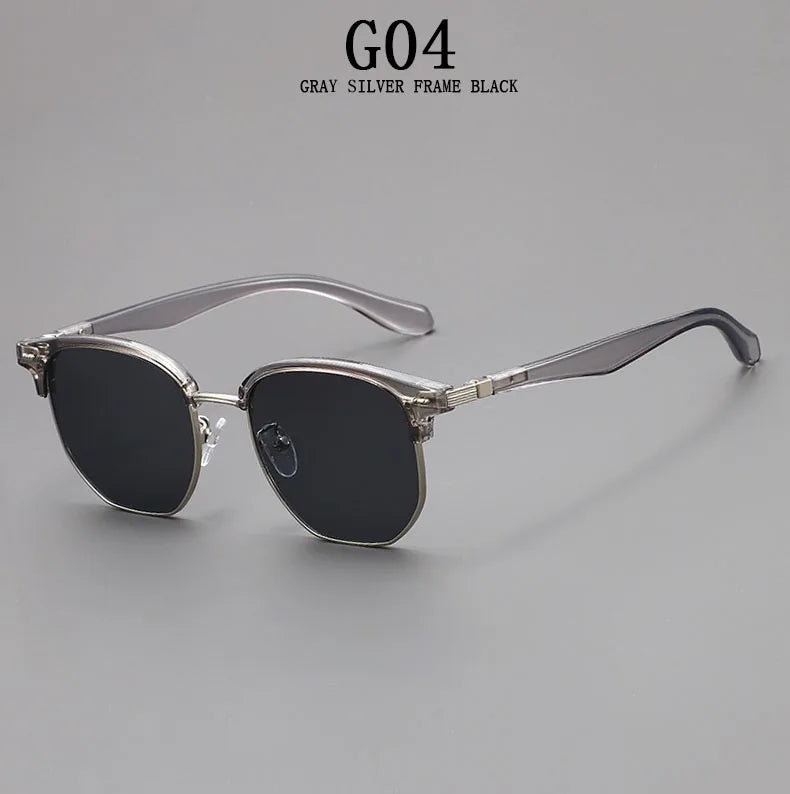 Retro Rivet Polarized Mirror Sunglasses