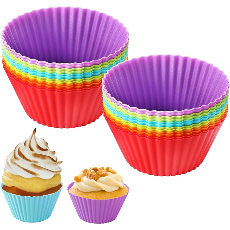 Reusable Non-Stick Kitchen Bakeware - Silicone Cupcake Liners
