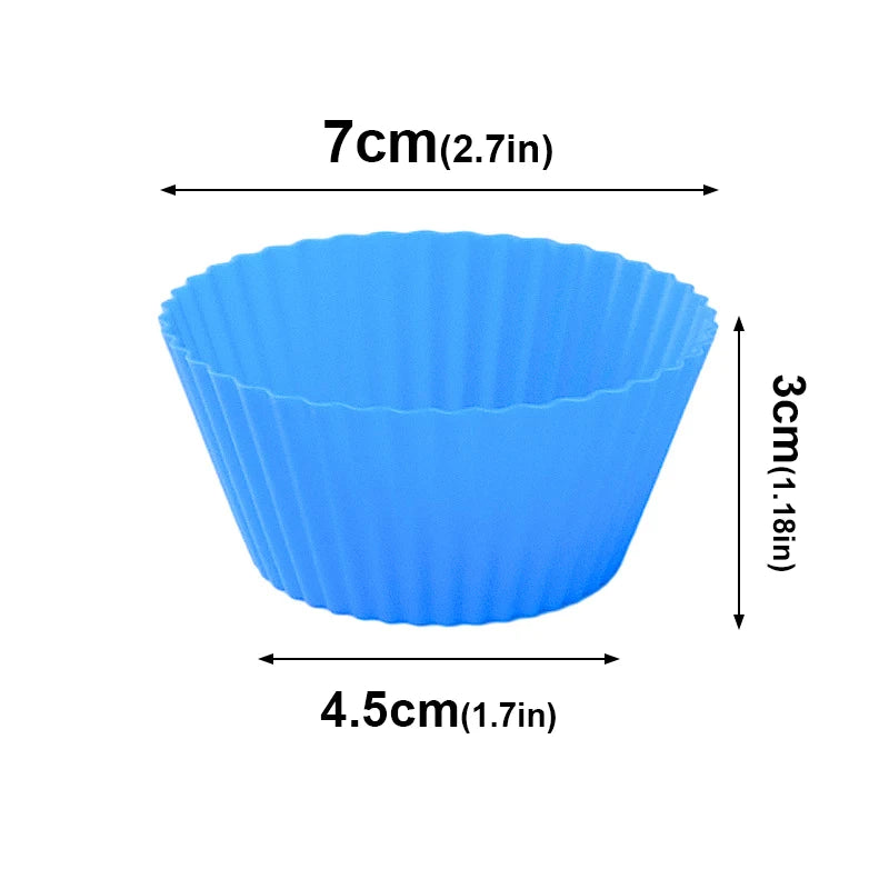 Reusable Non-Stick Kitchen Bakeware - Silicone Cupcake Liners