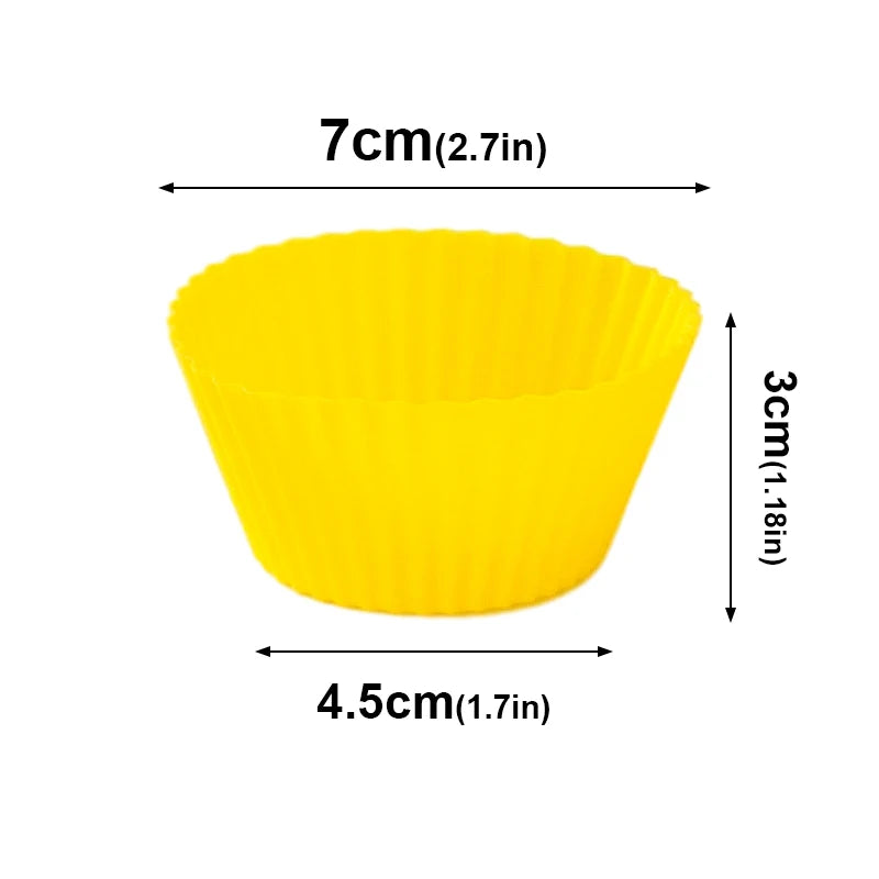 Reusable Non-Stick Kitchen Bakeware - Silicone Cupcake Liners