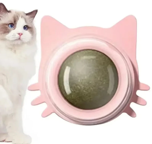 Boule murale rotative à herbe à chat