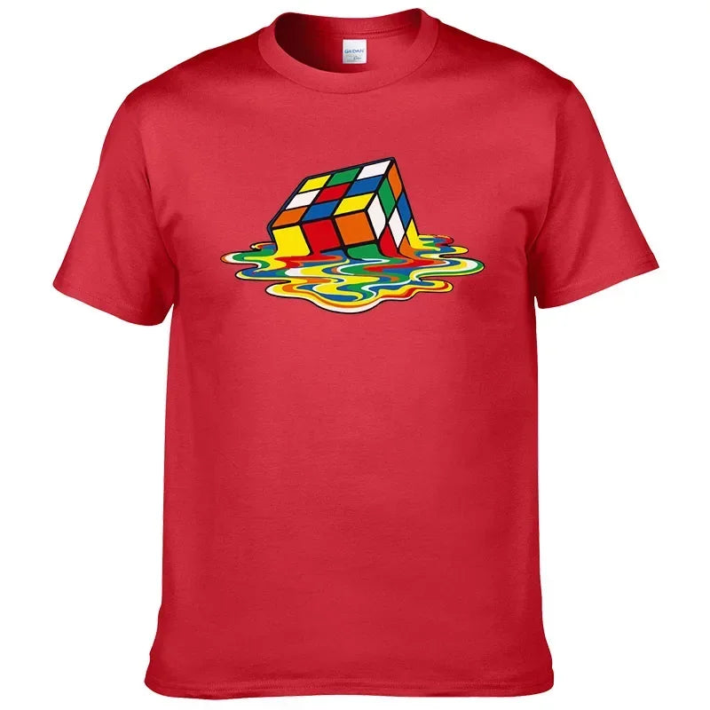 Rubik's Cube Short Sleeve Men's Printed T Shirt