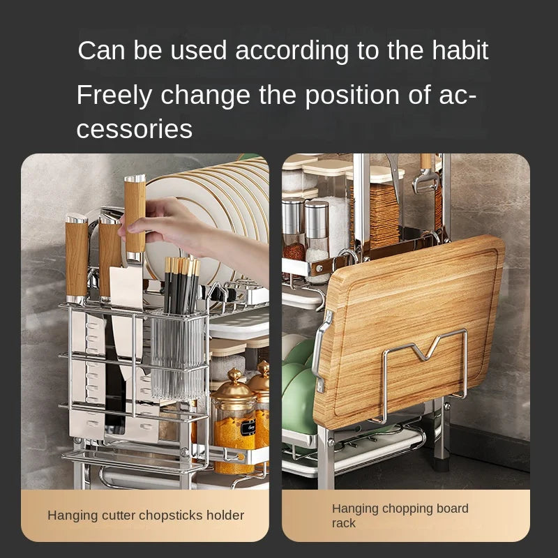 Rust-Proof Dish Drying Rack - Stainless Steel Kitchen Organizer Shelf