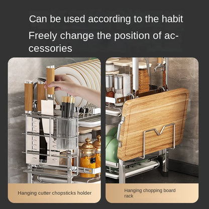 Rostfreier Geschirrtrockenständer – Küchenregal aus Edelstahl 