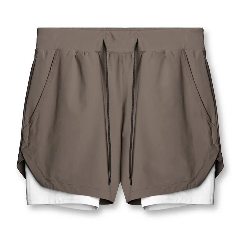 Summer Quick-Dry Double-Layer Gym Shorts for Men