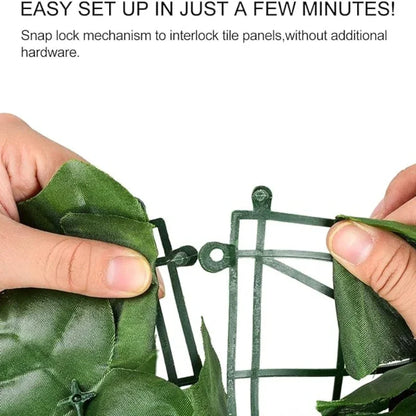 Clôture de confidentialité de mur végétal artificiel avec feuille en plastique