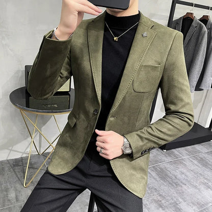 green velvet blazer men