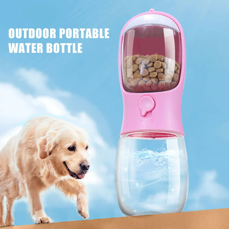 Distributeur portable d'eau et de nourriture pour animaux de compagnie 2 en 1