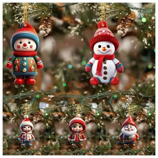 Elk Acrylic Christmas Car Interior Decoration Pendant