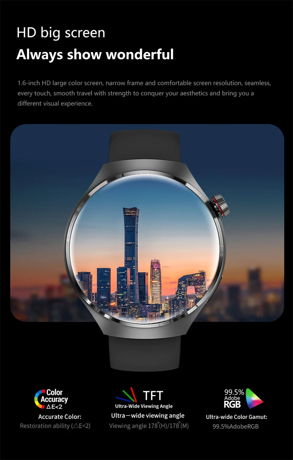 GT4 Sport Smart 1.5 IPS Display IP68 Bluetooth Call - Android Watch