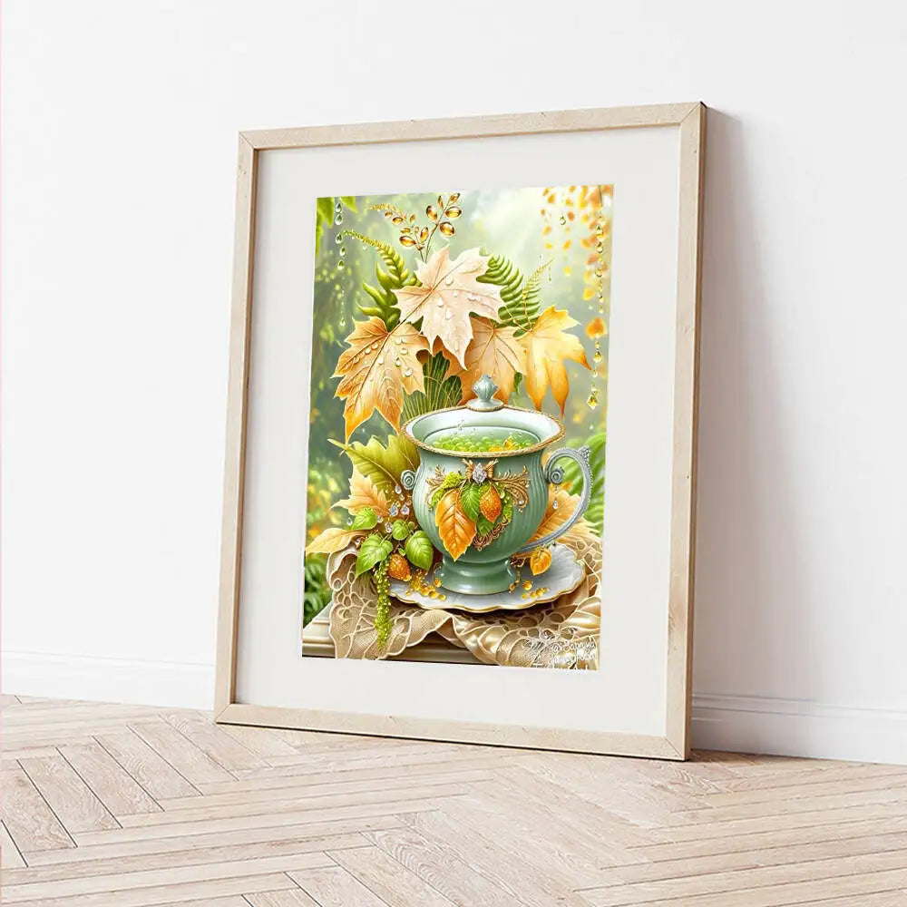 Nouveautés Evershine : broderie diamant, tasse à thé, peinture, feuilles