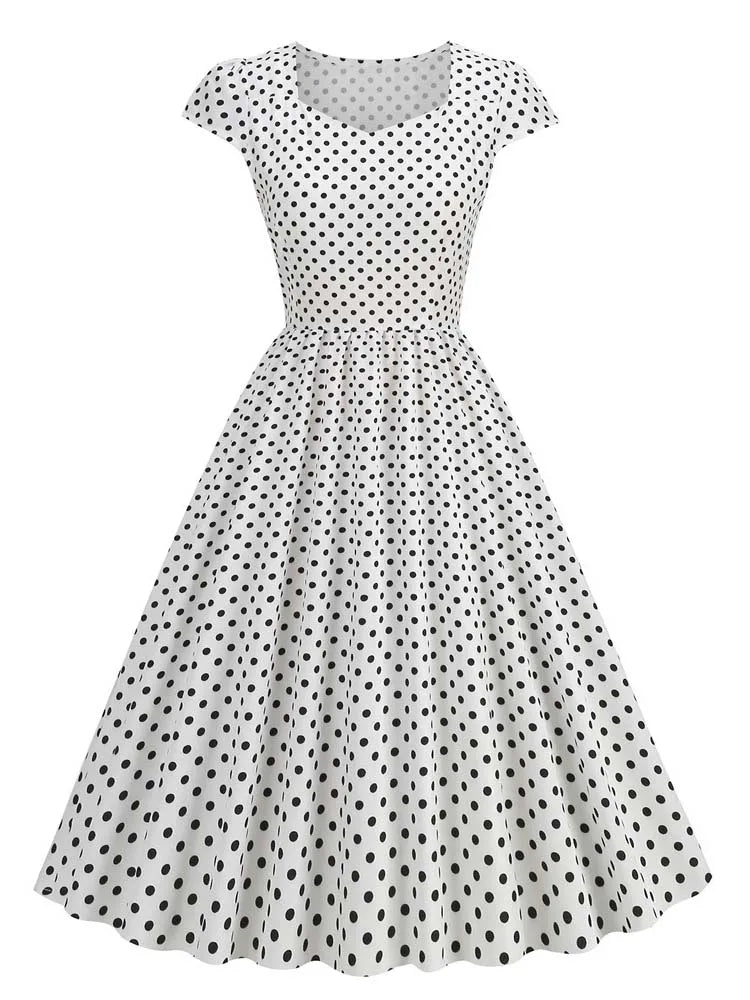 Summer Sleeveless Dot Print Dress