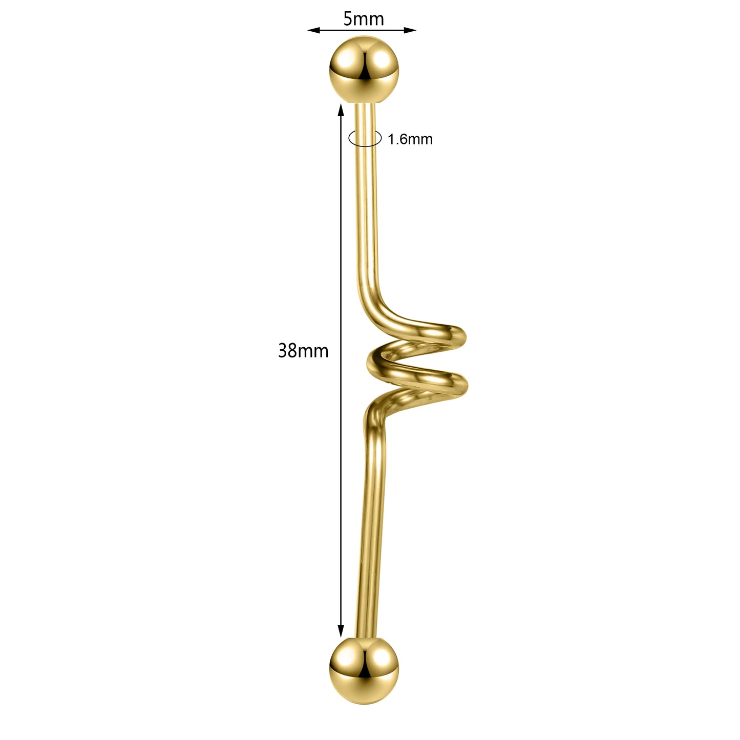 Anneaux de barre en acier inoxydable pour femmes - Boucles d'oreilles pendantes pour le nez 