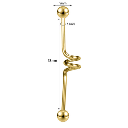 Anneaux de barre en acier inoxydable pour femmes - Boucles d'oreilles pendantes pour le nez 