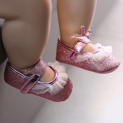 Non-slip Pink Newborn Baby Shoes