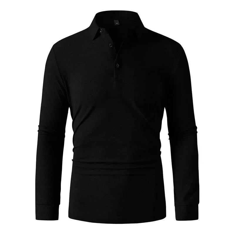 Men Sportwear Long-sleeve Polo Shirt