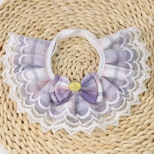 Collier pour chien en perles de ruban de soie avec pendentif