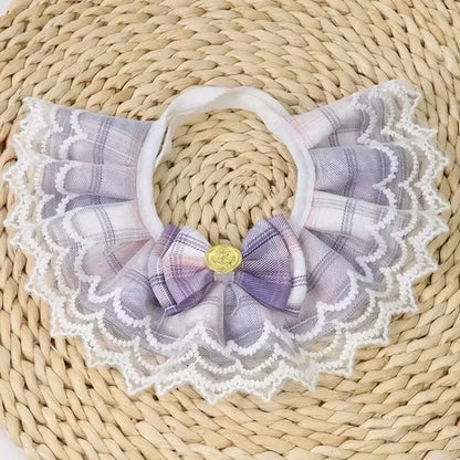 Collier pour chien en perles de ruban de soie avec pendentif