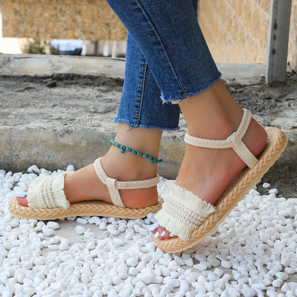 Non-Slip Tassel Shoelace Sandals