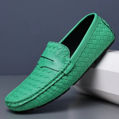 Men's Handmade Flat Casual PU Leather Moccasins