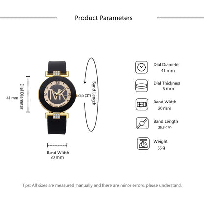 Women's Rhinestone Casual Round Strap Quartz Watches