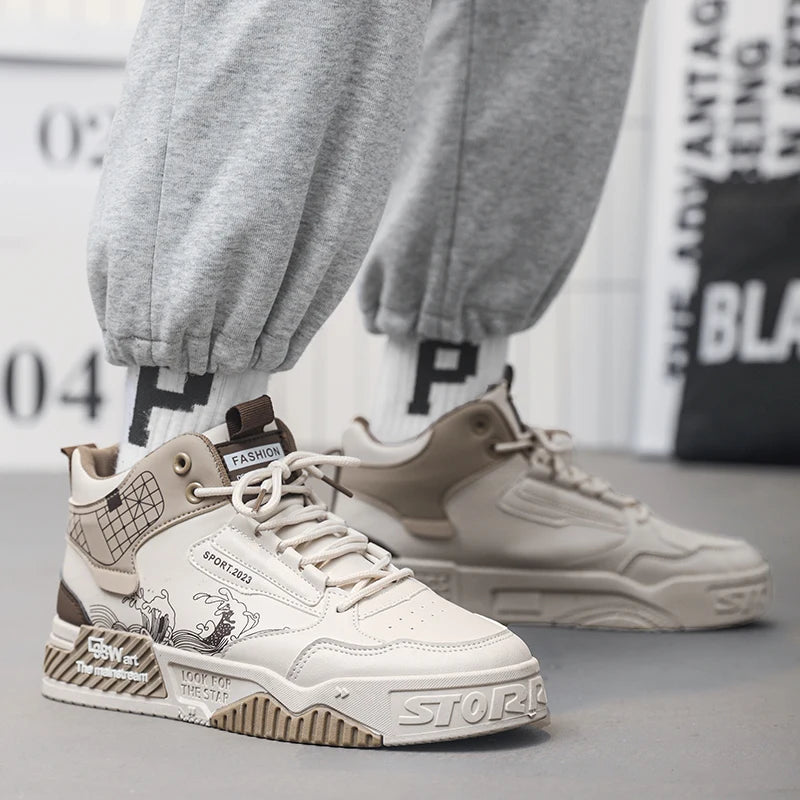 Men's Leather Casual Sneakers