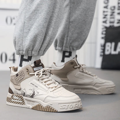 Men's Leather Casual Sneakers