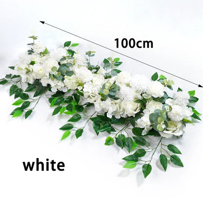 100cm Künstliche Hochzeit Party Hintergrund Blume Reihe 