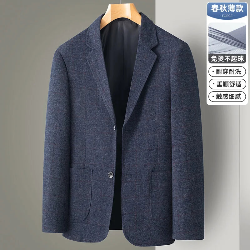 Blazer/manteau de costume formel à carreaux britanniques