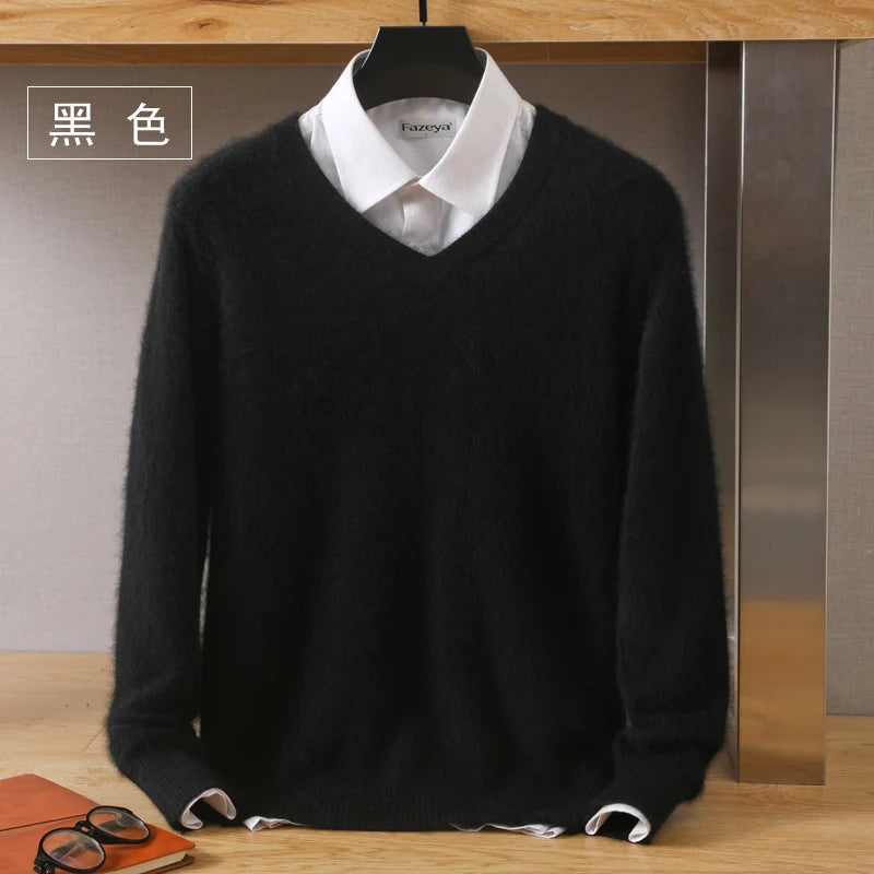 High-Quality Mink Wool Men's Sweater