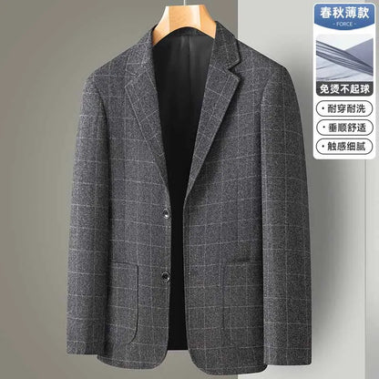 Blazer/manteau de costume formel à carreaux britanniques