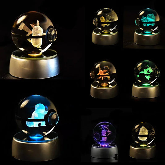 Veilleuse boule de cristal Pokémon 3D 