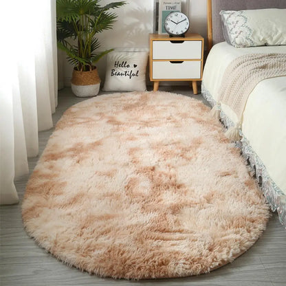 Fluffy Thick Tie Dye Bedroom Rugs