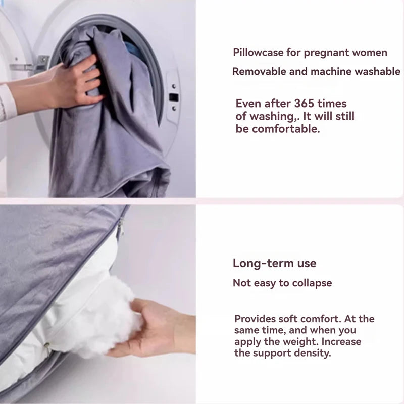 Oreiller de grossesse en coton en forme de U