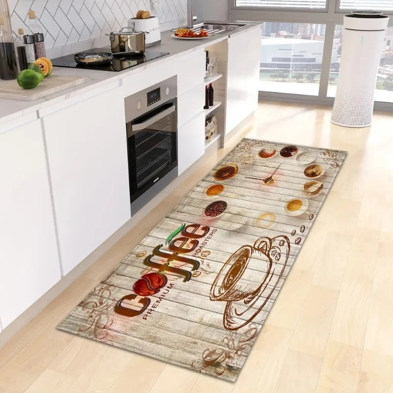 Non-slip Coffee-Themed Floor Mat