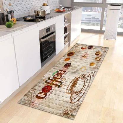 Non-slip Coffee-Themed Floor Mat
