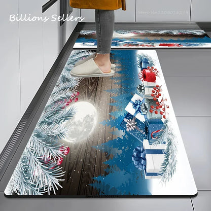 Christmas Themed Anti-Slip Kitchen & Home Floor Mats