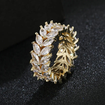 Quadratische Ringe mit Mikropavé und CZ für Damen