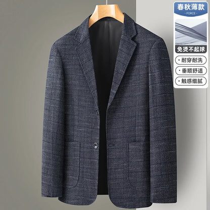Blazer/manteau de costume formel à carreaux britanniques