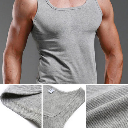 Ärmelloses Fitness-Tanktop aus Baumwolle in Übergröße für Herren