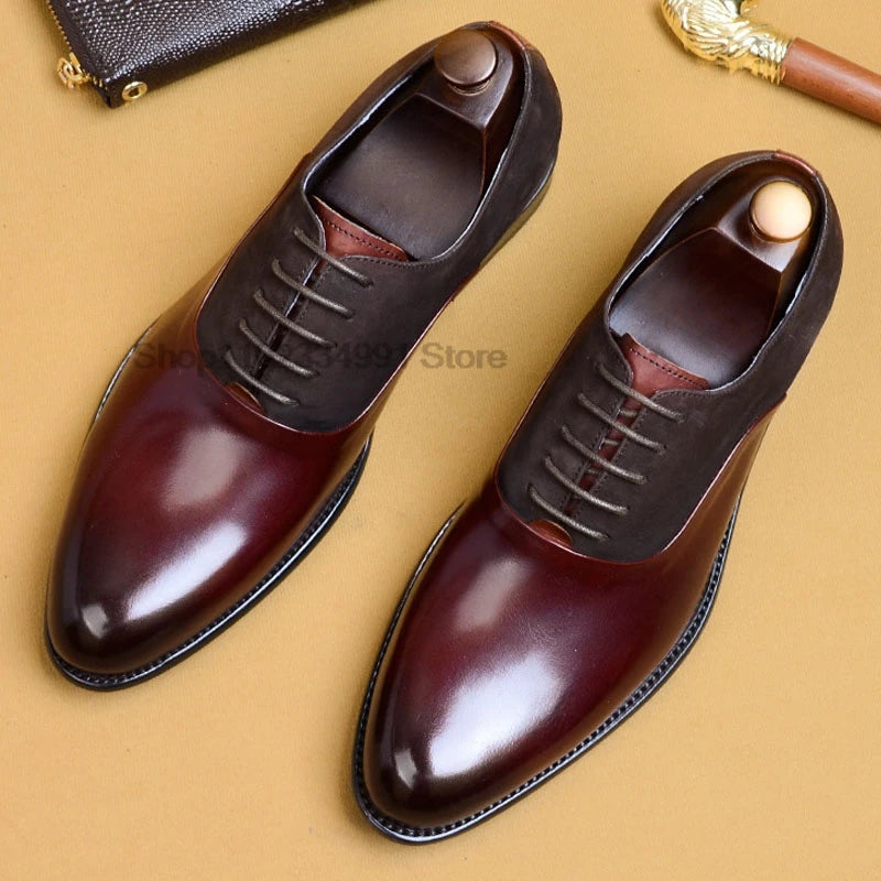 Oxford-Schuhe aus echtem Leder für Herren