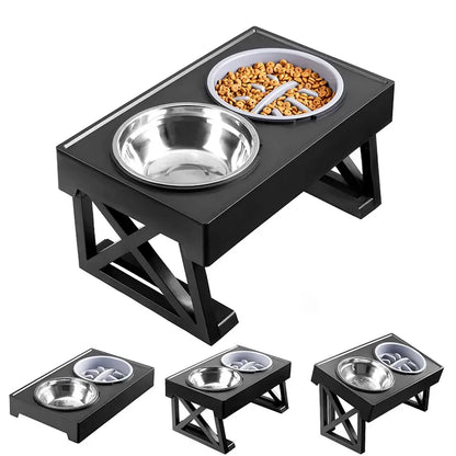 adjustable dog bowl stand