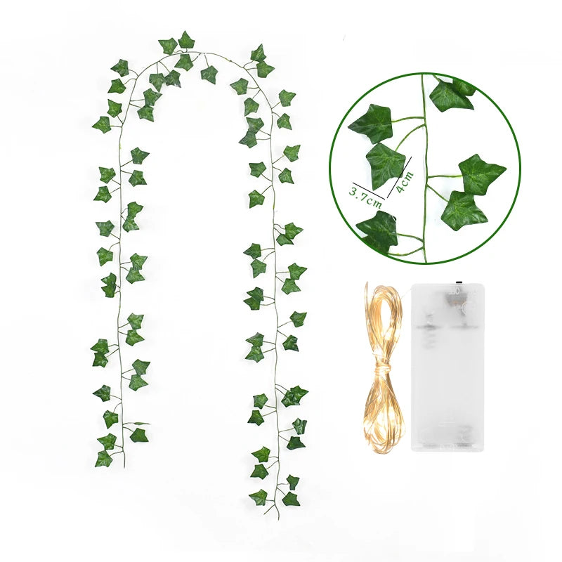 2m Fake Ivy Vine - LED Lights