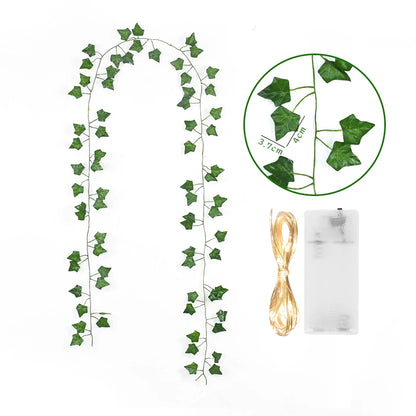 2m Fake Ivy Vine - LED Lights