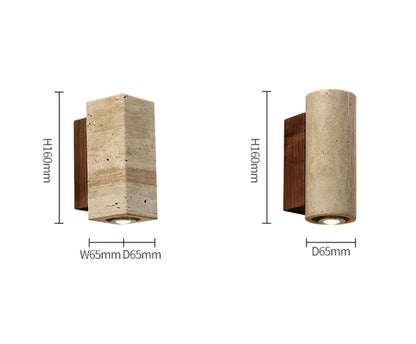 Applique LED en marbre