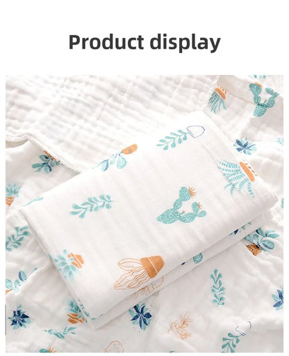 Serviette de bain tricotée en coton 6 couches pour bébé